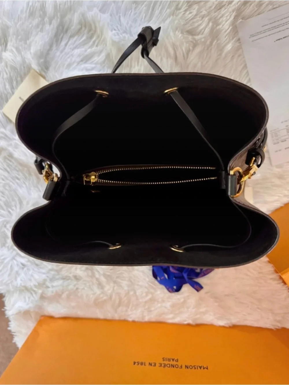 Louis Vuitton Brown Monogram Canvas Drawstring Hobo
